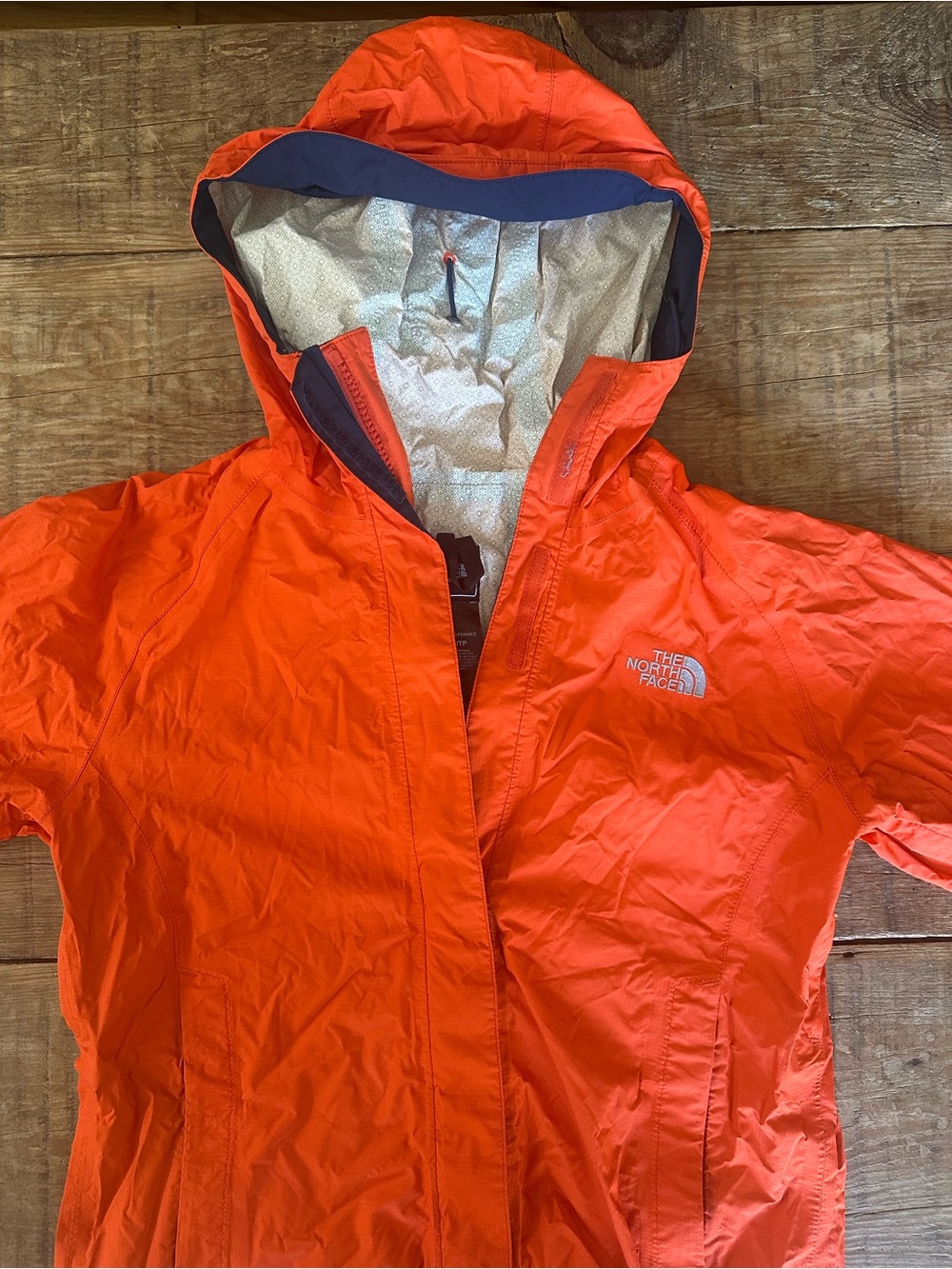 The North Face Orange Hooded Raincoat